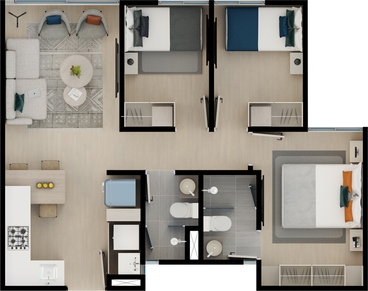 PLANTA APTO TIPO F AREA CONSTRUIDA 53 M2 Y PRIVADA 47M2-web